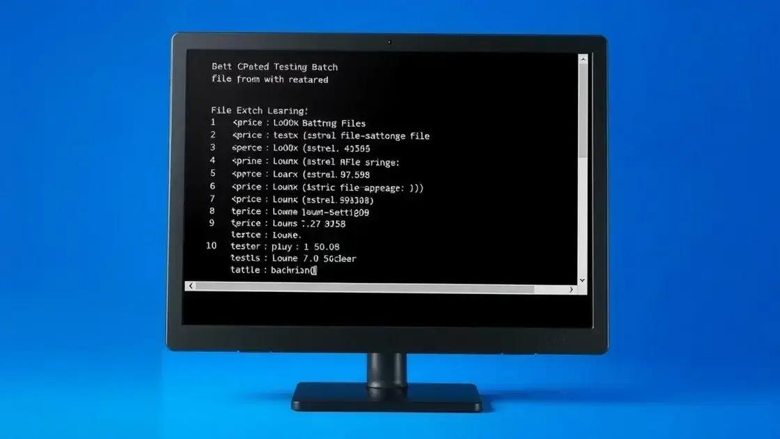 Testing and running your batch file Testing and running your batch file